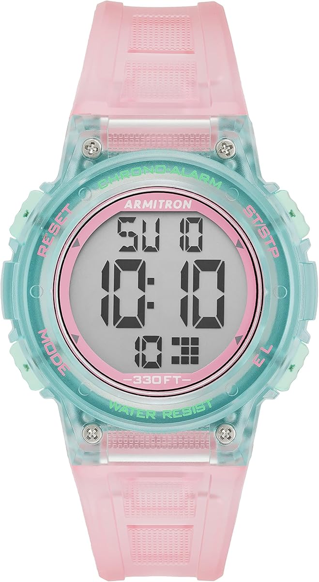 Armitron Sport Reloj cronógrafo digital para mujer con correa de resina