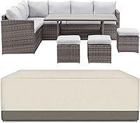 Vista 1 de Wisteria Lane Funda para muebles de exterior, impermeable, resistente e impermeable, funda rectangular para muebles de patio, 108 x 82 x 28