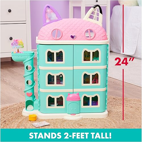 Vista 35 de Gabby's Dollhouse, Caja de bebé Cat Craft-A-Riffic Room con figura exclusiva, accesorios, muebles y casa de muñecas, juguetes para niños a partir