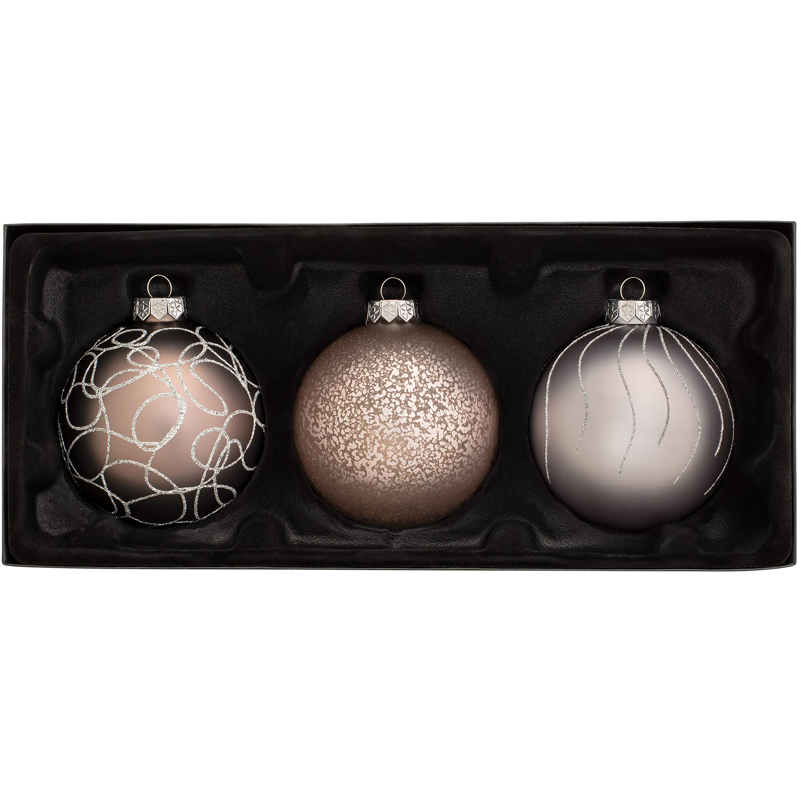 Glazen Kerstballen - Set Van 12 - Mat Kerstballen - 8 CM Diameter Rood Groen Goud Kerstboomversiering Kerstversiering Goudkleurig Kapje