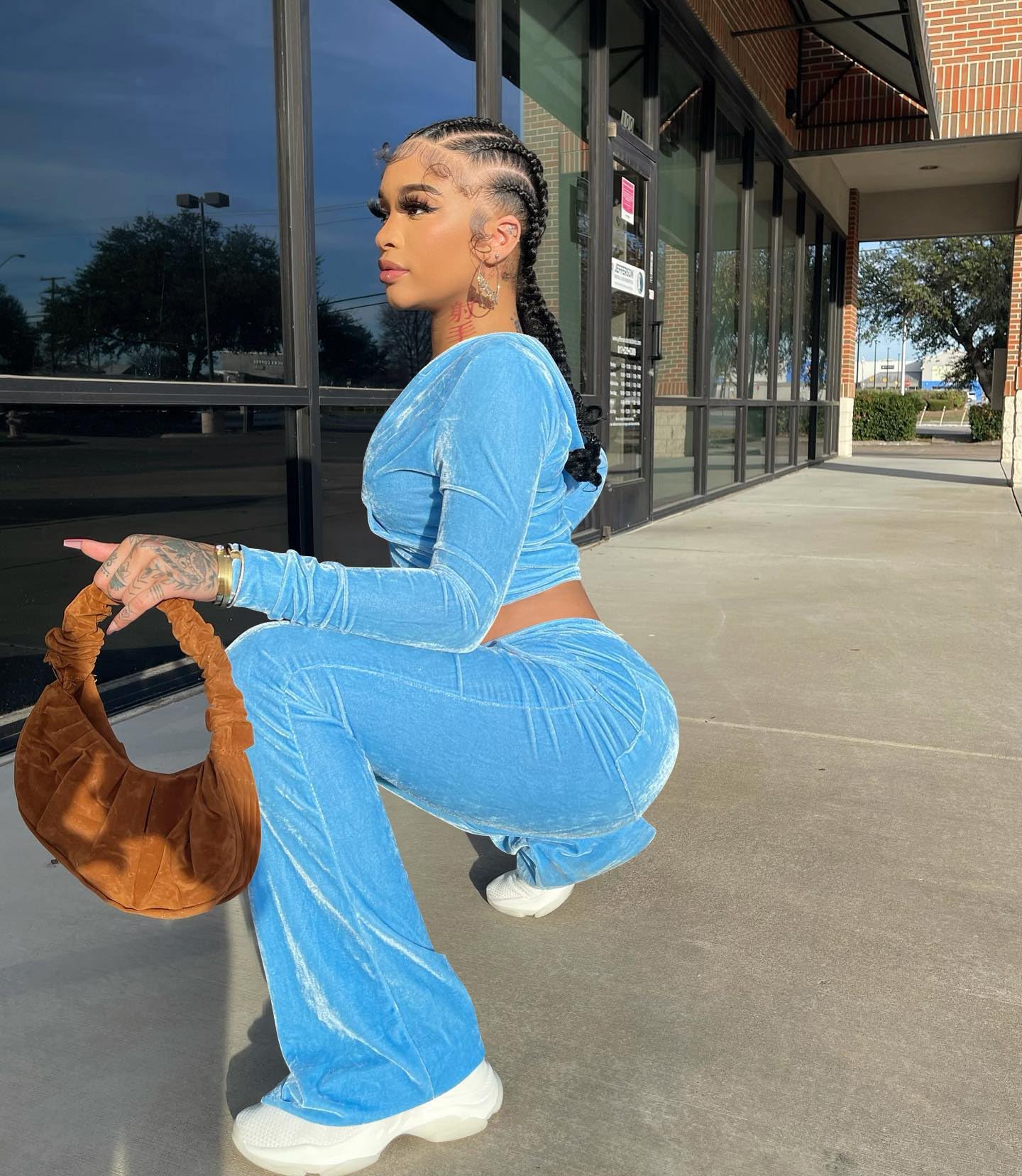 Conjunto deportivo de 2 piezas para mujer, conjunto casual de manga larga con cremallera — view 3
