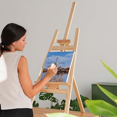 Vista 16 de Elan Lienzos estirados de 8 x 8 pulgadas, paquete de 6 lienzos para pintar, lienzo estirado para adultos, lienzo en blanco para pintar lienzos