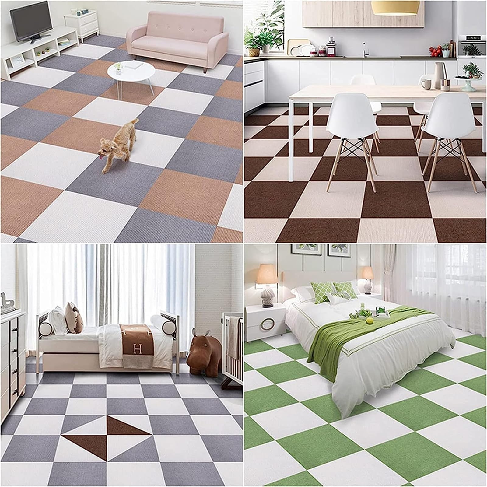 dalles de moquette, Dalles de Moquette DIY Peel And Stick Tapis 12 "X 12"(Color2)