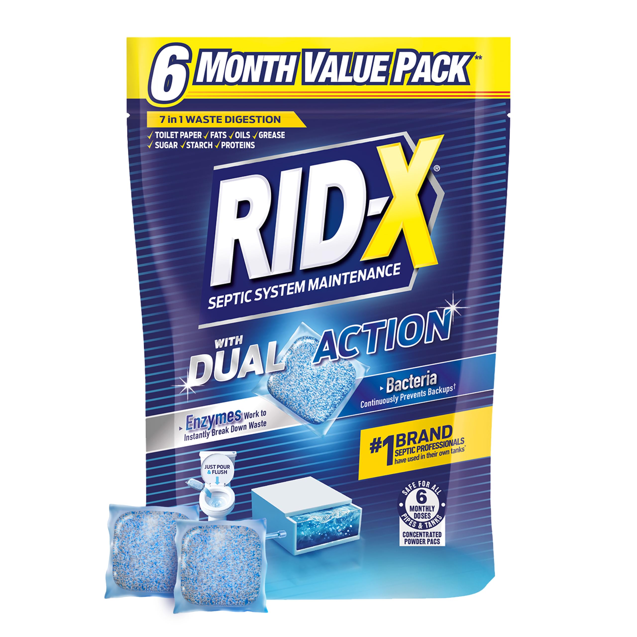 Rid-X Septic Tank Treatment - Prevent Backups -11