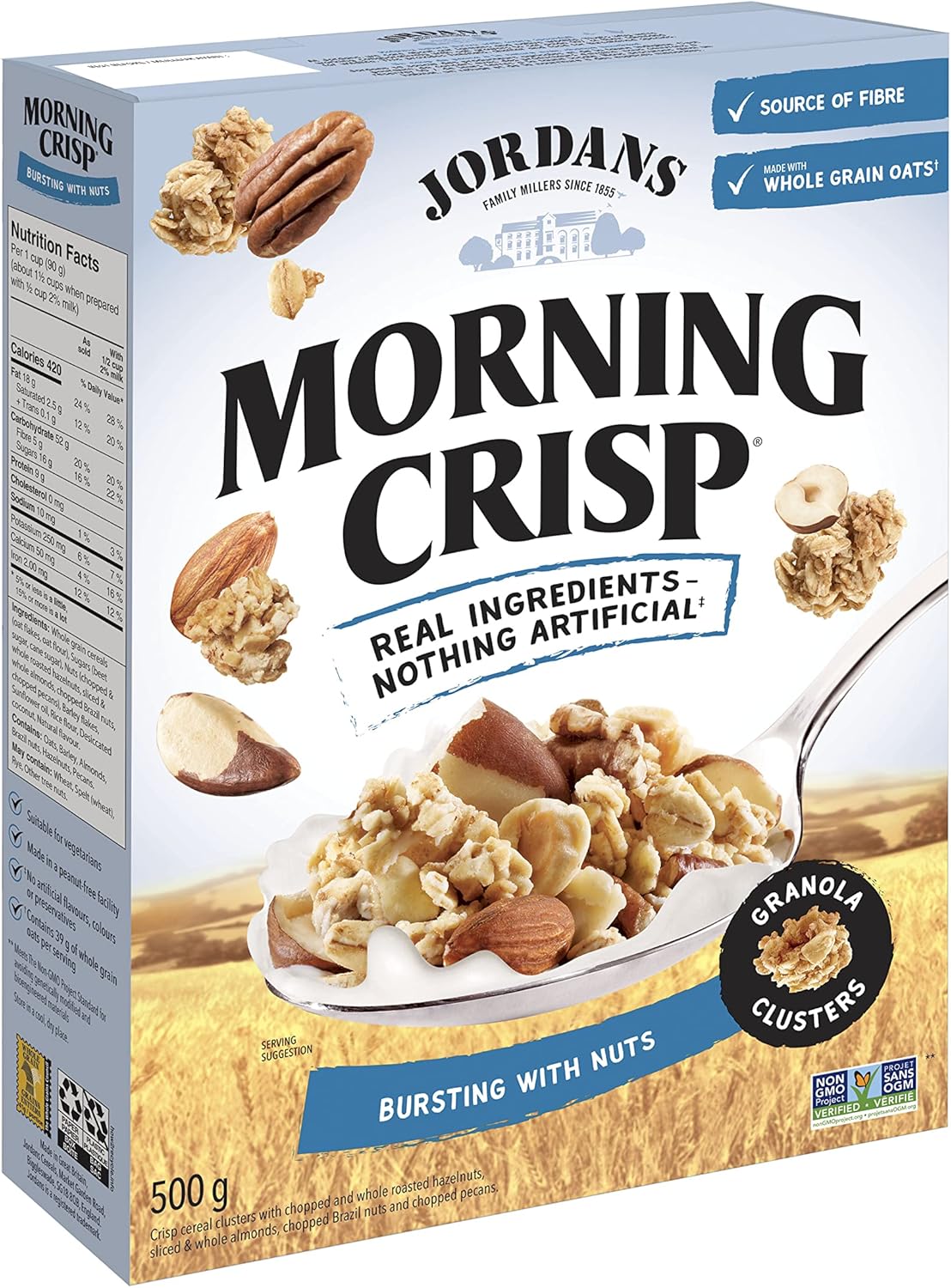 Jordans Morning Crisp Cereal Bursting with Nuts, 500g Amazon.ca