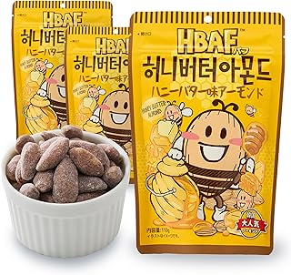 [ HBAF 公式 ] ハニーバターアーモンド | アーモンド 韓国お菓子 ナッツ 業務用 お菓子 オフィス (ハニーバター 味 / 110g × 3袋セット)