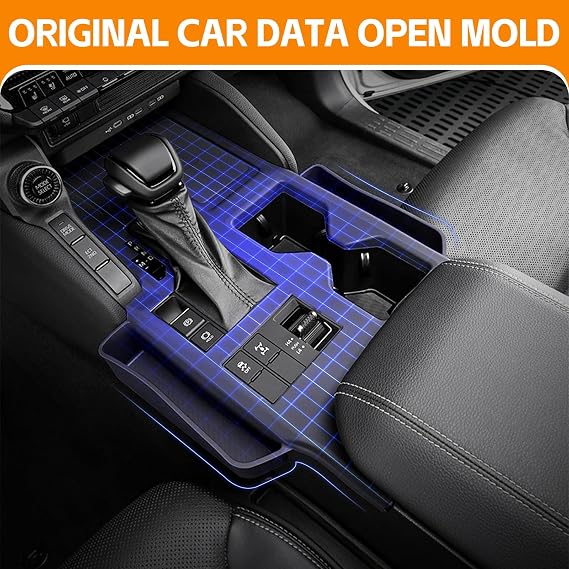 Black Center Console Cover Compatible with 2024 2025 Toyota Land Cruiser First Edition 250/Prado/LC250 Seat Gap Storage Box Center Console Organizer for Land Cruiser Accessories(Not for 1958)