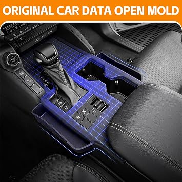 Black Center Console Cover Compatible with 2024 2025 Toyota Land Cruiser First Edition 250/Prado/LC250 Seat Gap Storage Box Center Console Organizer for Land Cruiser Accessories(Not for 1958)