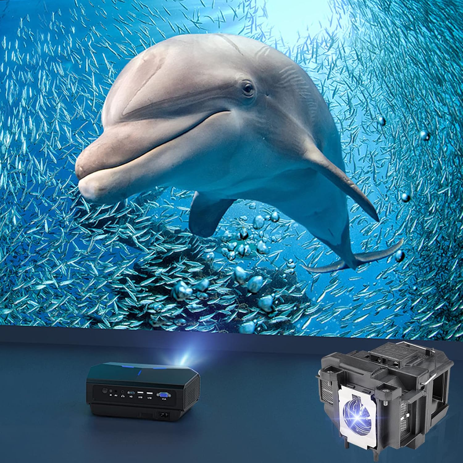 LBTbate ELPLP67 V13H010L67 Replacement Projector Lamp for EPSON PowerLite Home Cinema 710 750HD EX7210 EX3210 EX3212 EX5210 H429A VS210 VS220 MG-850HD PowerLite1221 1261W EB-S02 K85 Projector Bulbs