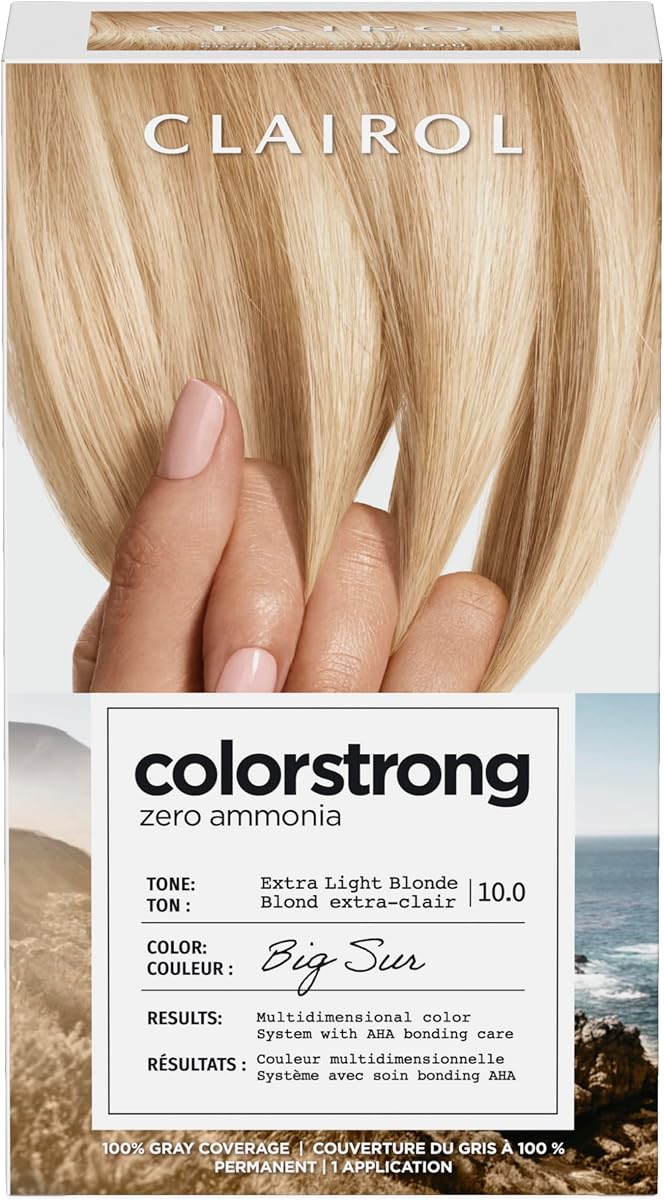 Clairol ColorStrong Permanent Hair Dye Ammonia-Free, 10 Extra Light Blonde | Clairol ColorStrong Permanent Hair Dye Ammonia-Free, 10 Extra Light Blonde