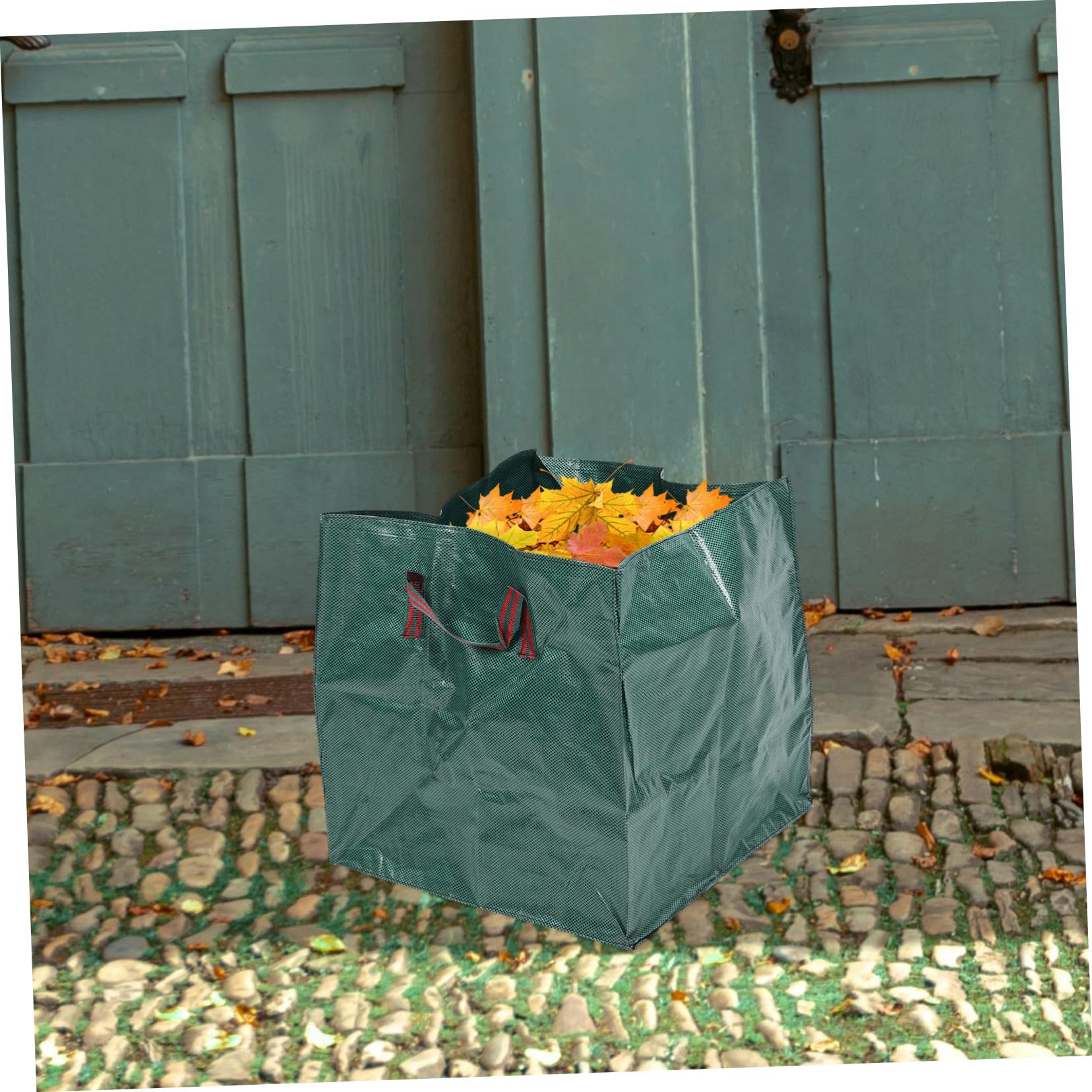 UKCOCO 2pezzi Sacco da Giardino in Pp Manici Grande Sacco per Raccolta delle Foglie Contenitore Portatile per Foglie Cadute per Spazzatrici da Giardinaggio e Smaltimento Rifiuti