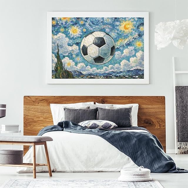 Foto 7 de 7 de Fútbol 1000 Piezas Puzzle símbolo A Partir De 14 Años Desafiante Multicolor Decoración del Hogar Colección…
