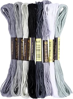 8 PCS Embroidery Floss Thread Variegated Floss Friendship Bracelet String Threads Bulk Embroidery Thread Flosses Cross Stitch Threads for Jewelry Making Sewing Bracelet Stitching Knitting Craft