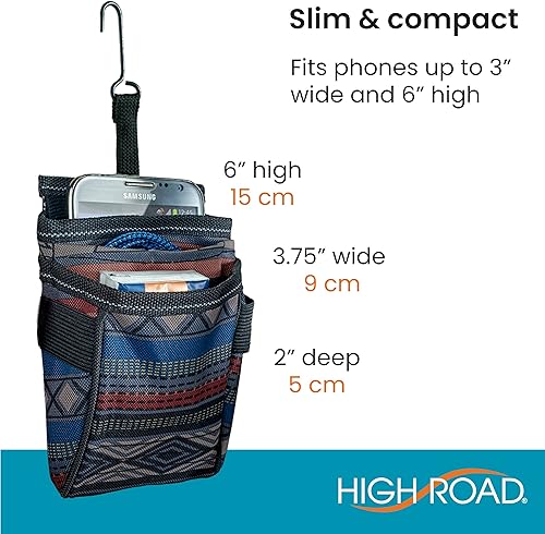 Miniatura 7 de High Road DriverPockets Soporte para teléfono para automóvil y organizador de almacenamiento para asiento delantero con puerto de cable de carga