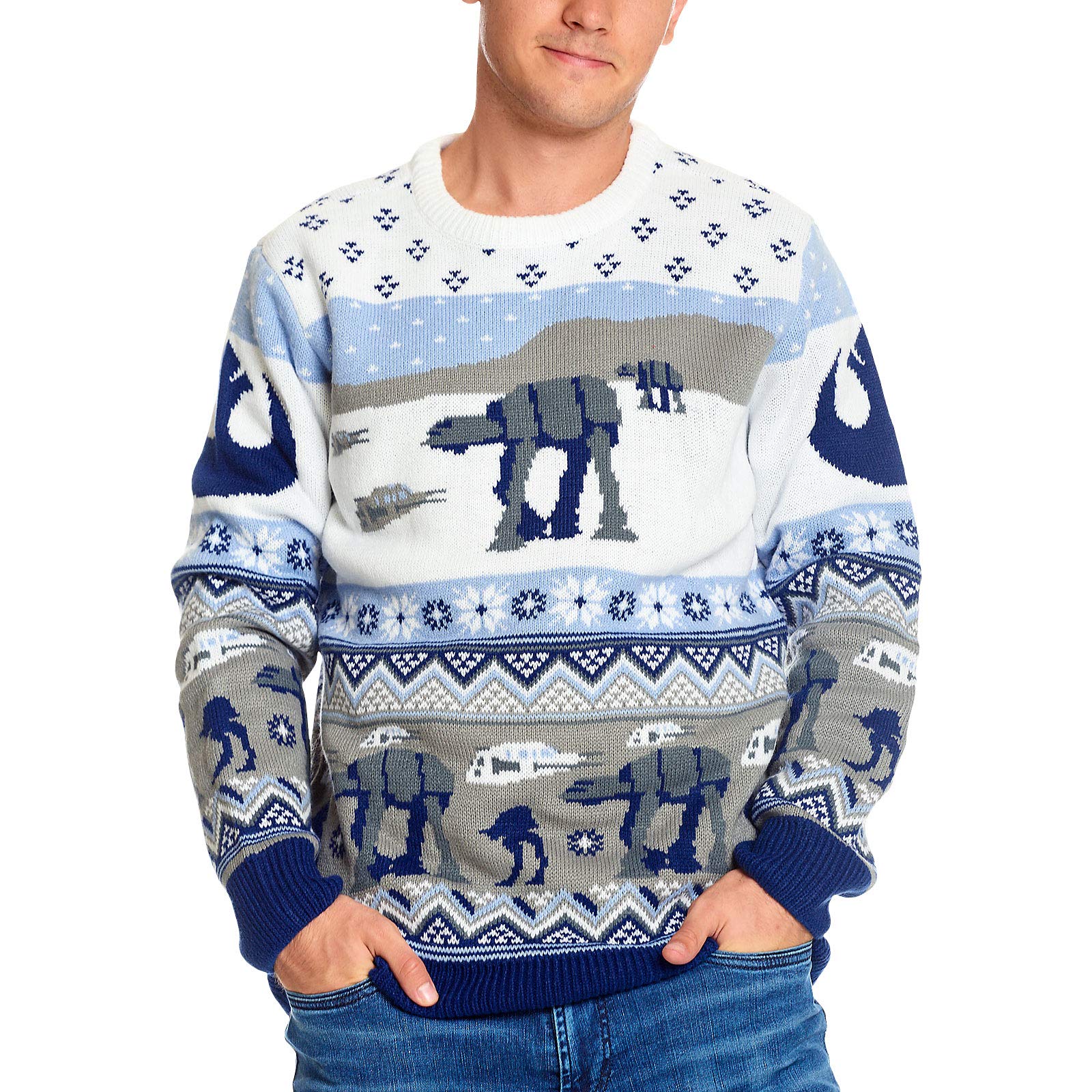 Elbenwald Strickpullover Weihnachten in verschiedenen Designs für Herren Damen Unisex Baumwolle Mehrfarbig