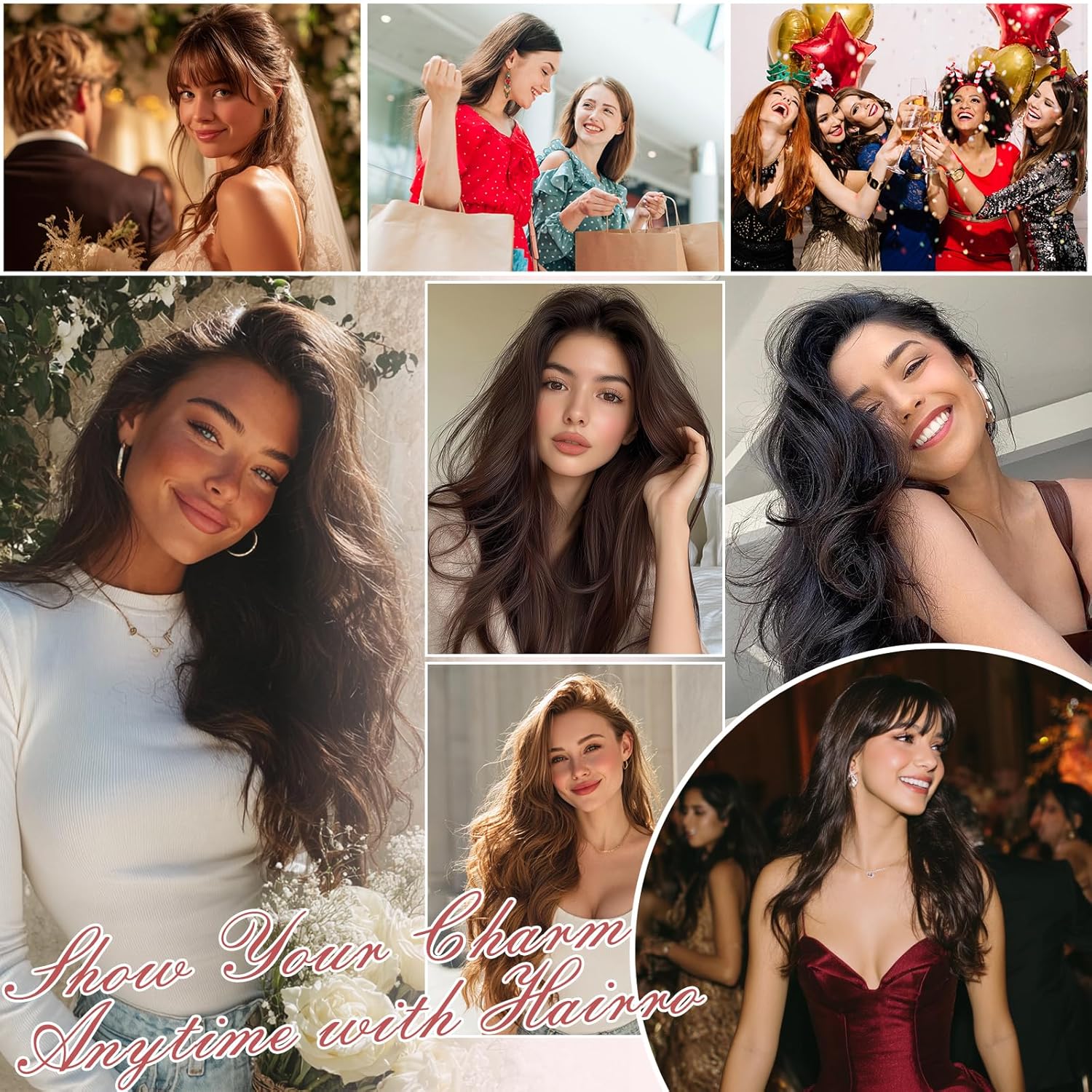 Hairro Sew in Hair Extensions Real Human Hair, Double Weft Sew in Invisible Bundle Weave Hairpieces Natural for Women, Silky Straight 16 Inch 100g #06-Blondish Brown