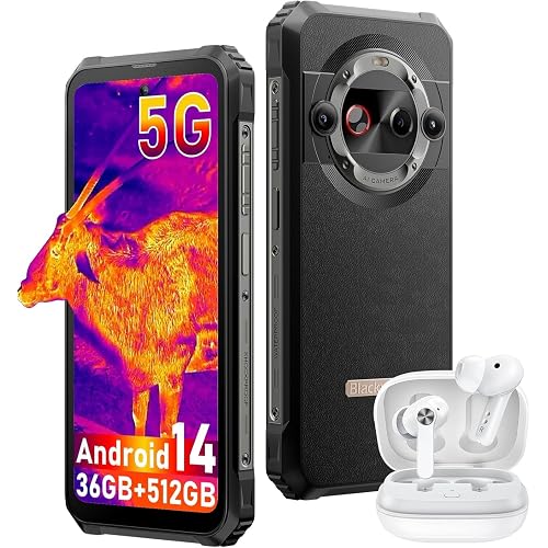 Blackview BL9000 Pro 5G Rugged Smartphone (FLIR Thermal Imaging Camera), 36GB +512GB Rugged Phone, Android 14, 50MP+50MP Camera, Dual 5G, 120Hz 6.78"FHD+ Display, 120W+8800mAh Battery, NFC/GPS/WiFi 6