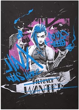 Displate Metal Poster Arcane Jinx was Here Wall Art L