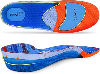 WIMSSERT Gel Work Boots Insoles with Poron Cushion - Anti-Fatigue Shock Absorption, All-Day Standing Comfort, Low-Medium Arch Support Men/Women