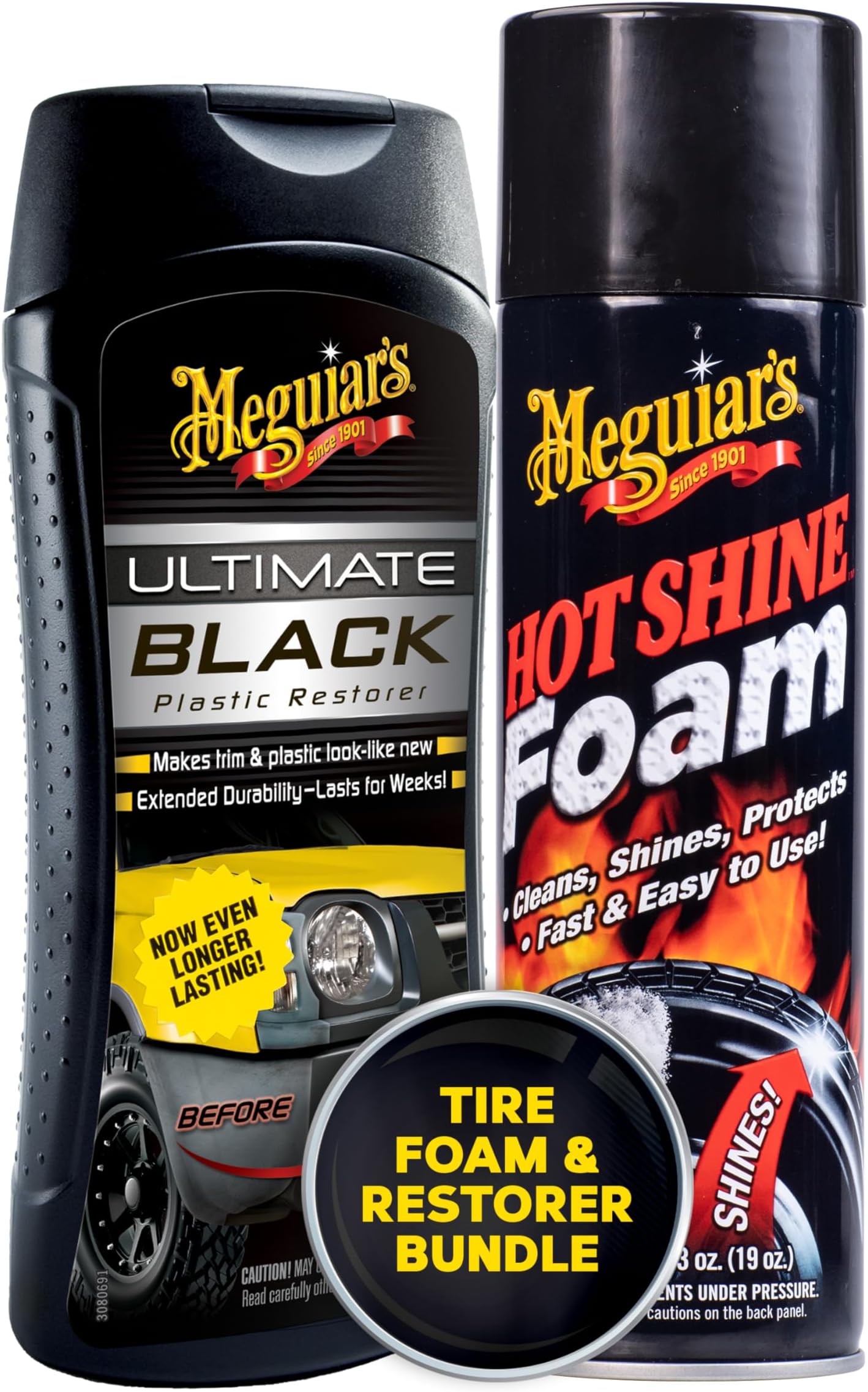 Meguiar's Hot Shine High Gloss Tire Coating – 15oz Aerosol – Pack Of 2 – G13815