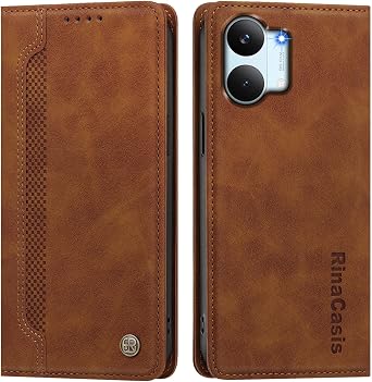 Wallet Case for Xiaomi Poco X8 Pro Max, PU Leather Flip Folio Case with Magnetic Closure, Card Slots, Kickstand AntiFingerprint Protective Phone Cover for Xiaomi Poco X8 Pro Max, Brown
