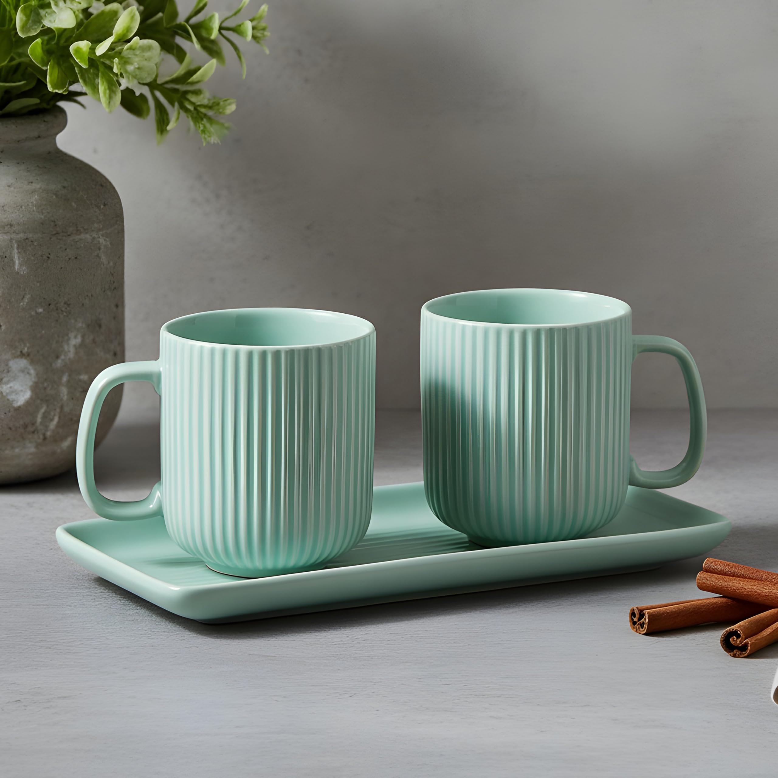 CRAF10 SkyBlue Ceramic Coffee Mugs - Set of 2 -10