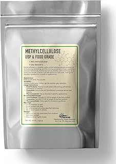 Methyl Cellulose 400 Viscosity Food Grade - 16 Oz /453 Grams - Organic Methylcellulose Powder for DIY Cosmetics - Methylcellulose Fiber Powder - Thickening & Stabilizing Agent by Talsen Chemicals