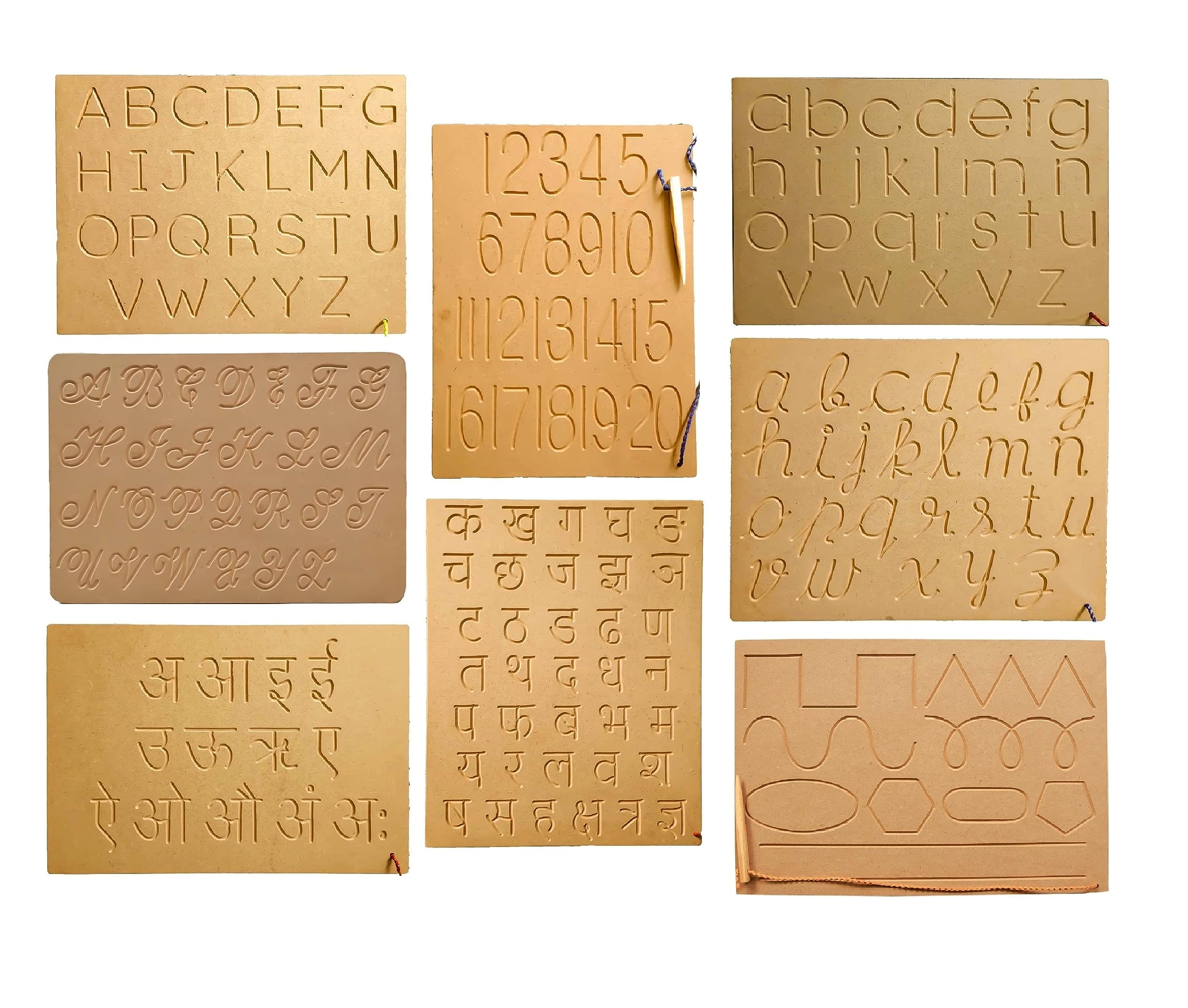 Wooden Tracing Board Pattern and Alphabet and Numbers and Uppercase and Lowercase Tracing Slate for Kids, Children Educational Wooden Letters for Toddler Preschool (Set of 8) 375 (B0C5372QCR) Amazon Price History, Amazon Price Tracker