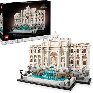 LEGO Architecture Trevi-Brunnen - Modell eines Wahrzeichens von Rom mit Minifiguren Skulpturen - Sammlerstück für das Büro und Wohnzimmer - Geschenk für Erwachsene und Architekturliebhaber 21062