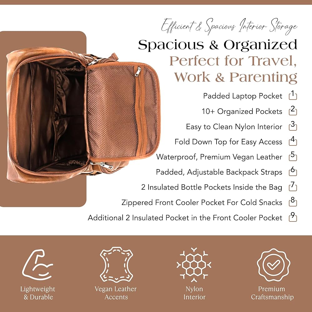 Amazon.com: Citi Collective Navigator Saddle Brown Diaper Bag