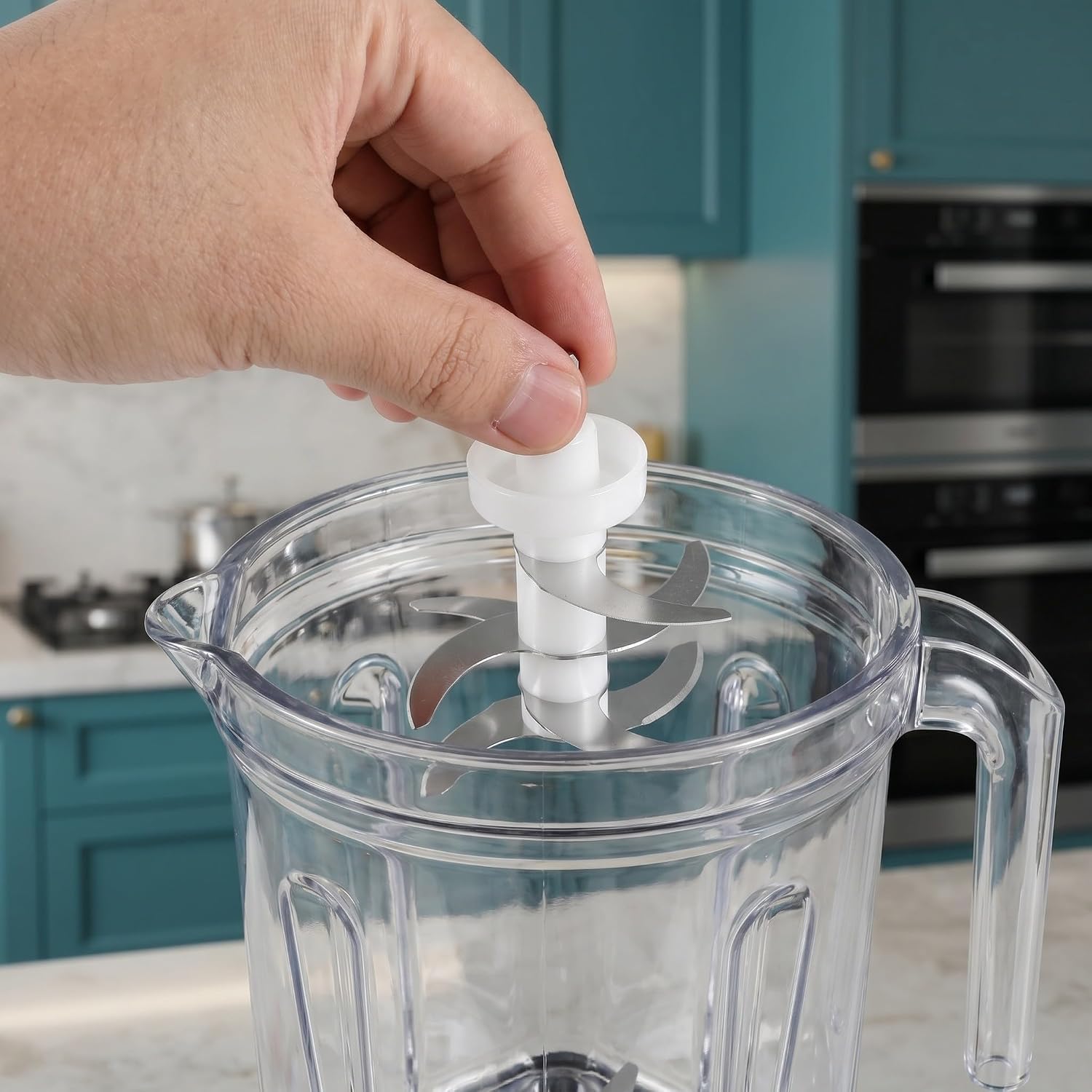 Operitacx Replacement Blade for Food Chopper - 8 Leaf Baby Food Processor Blade Stainless Steel Compatible with Xiaobaixiong Rongshida 0.3L Home Kitchen Cooking