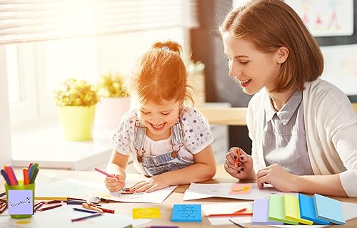 Miniatura 13 de (18 blocs) Notas adhesivas de 3 x 3 pulgadas, almohadillas autoadhesivas de colores brillantes, notas adhesivas, reciclables, fáciles de publicar