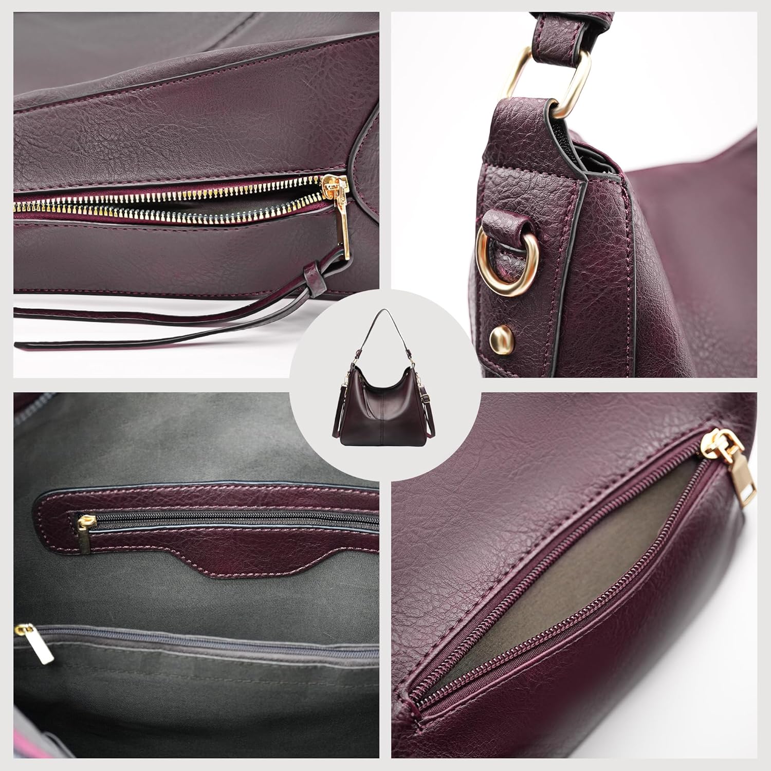 Women's Handbag Shoulder Bag Vintage-Inspired PU Vegan Leather Stylish Crossbody Bucket Purse Satchel