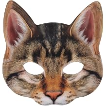 1Pcs Halloween Realistic Cat Masks Animal Cat Mask for Halloween Christmas Easter Novelty Costume Party Accessory