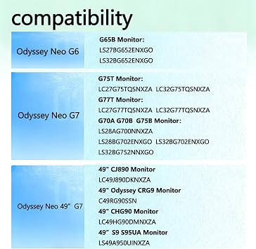 BN61-14898A BN96-42913A Odyssey G7 VESA Wall Mount Adapter Compatible with Samsung G7 G6 Monitor for 49in G65B G70A G70B G75NB G75T G77T CJ890 CRG9 CHG90 S95UA (All 43in Monitors Cannot be Used)
