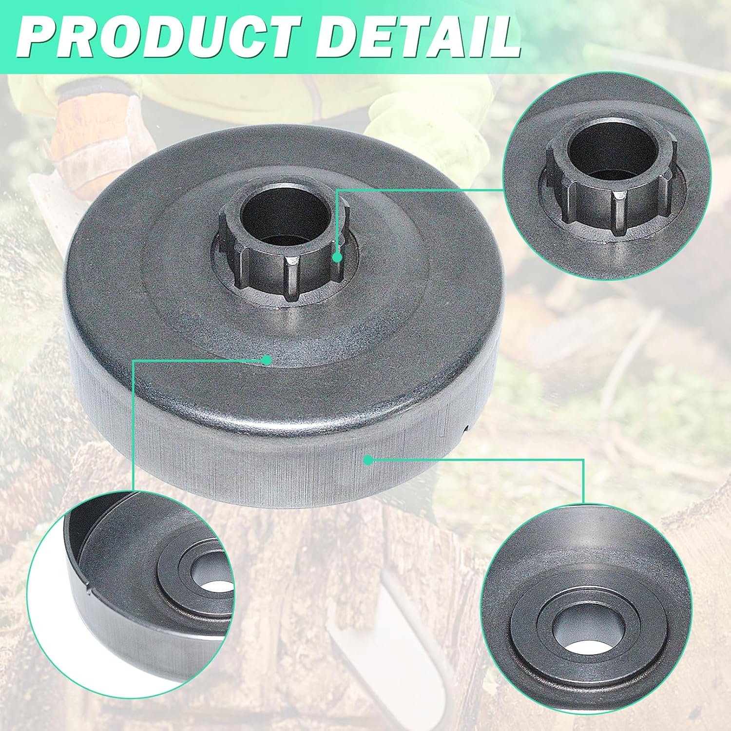 Adefol 3/8"-7T Clutch Drum & Oil Pump Kit for Stihl MS660 066 MS640 MS650 064 Chainsaw, MS660 Sprocket Clutch Drum Kit with Oil Pump Worm Gear Spark Plug E-Clip Parts # 1122 160 2002, 1122 640 3201