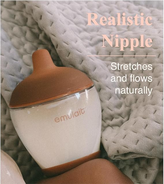 Emulait Classic Baby Bottle - Deep - Shape 2- Responsive Flow Valve