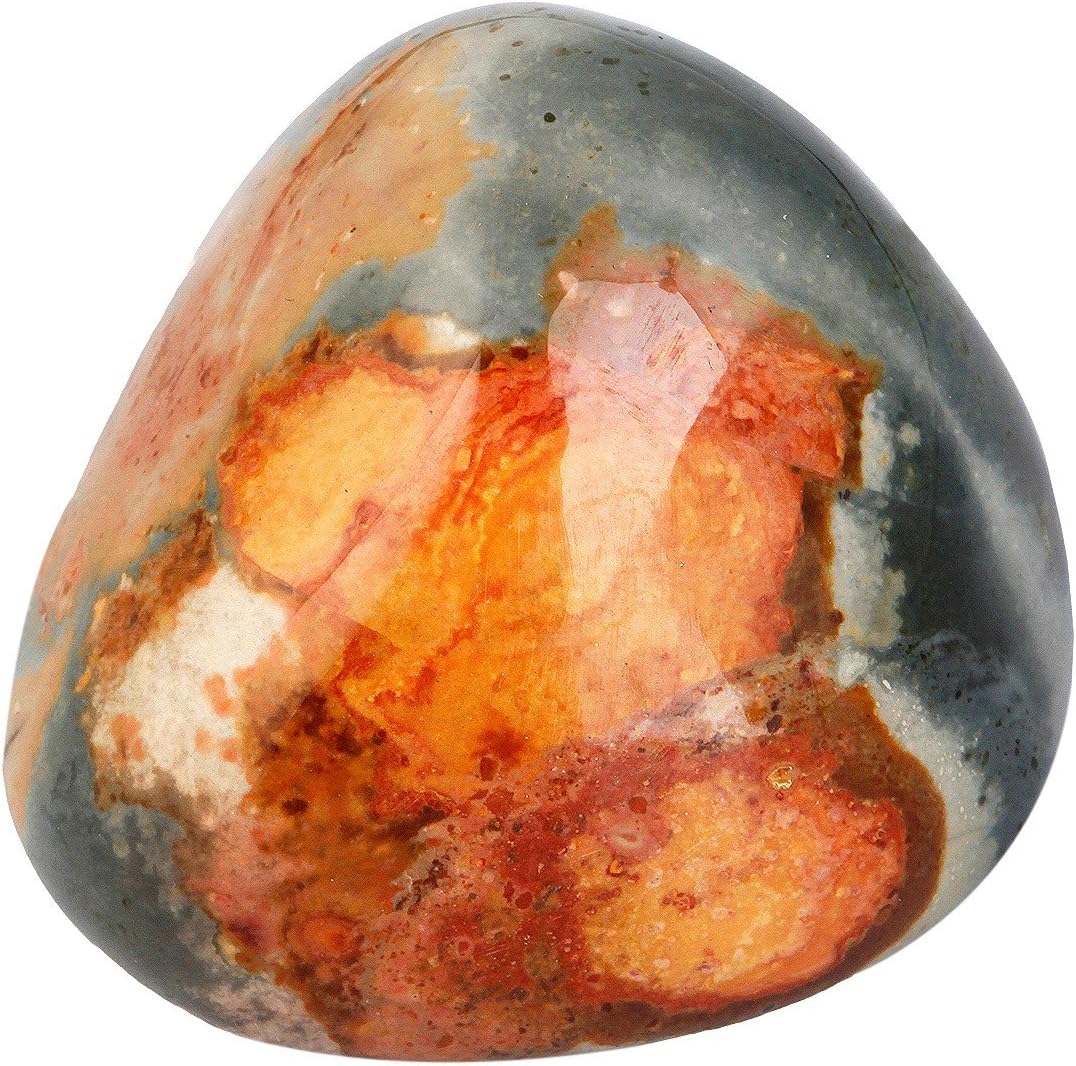 SUNYIK Ocean JasperPalm Stones Worry Pocket Stone, Polished Irregular Shaped Sphere Decortarion 1.5"-2.5"