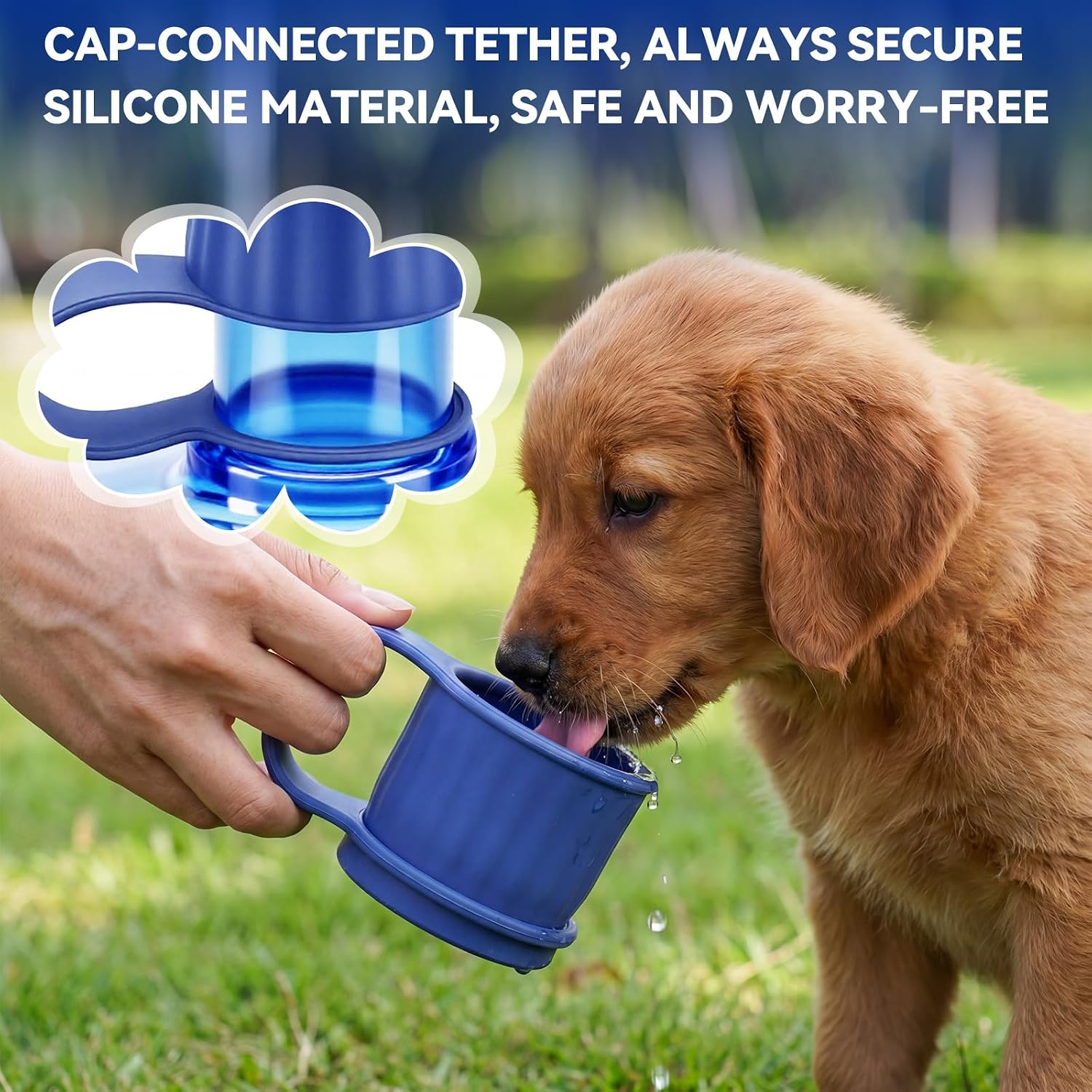 5 Pcs 3 & 5 Gallon Water Jug Cap Silicone Reusable Water Bottle Lids Replacement Caps for 55mm Bottle Standard Tops, Leak Proof Jug Cover for Home and Office Use (Dark Blue)