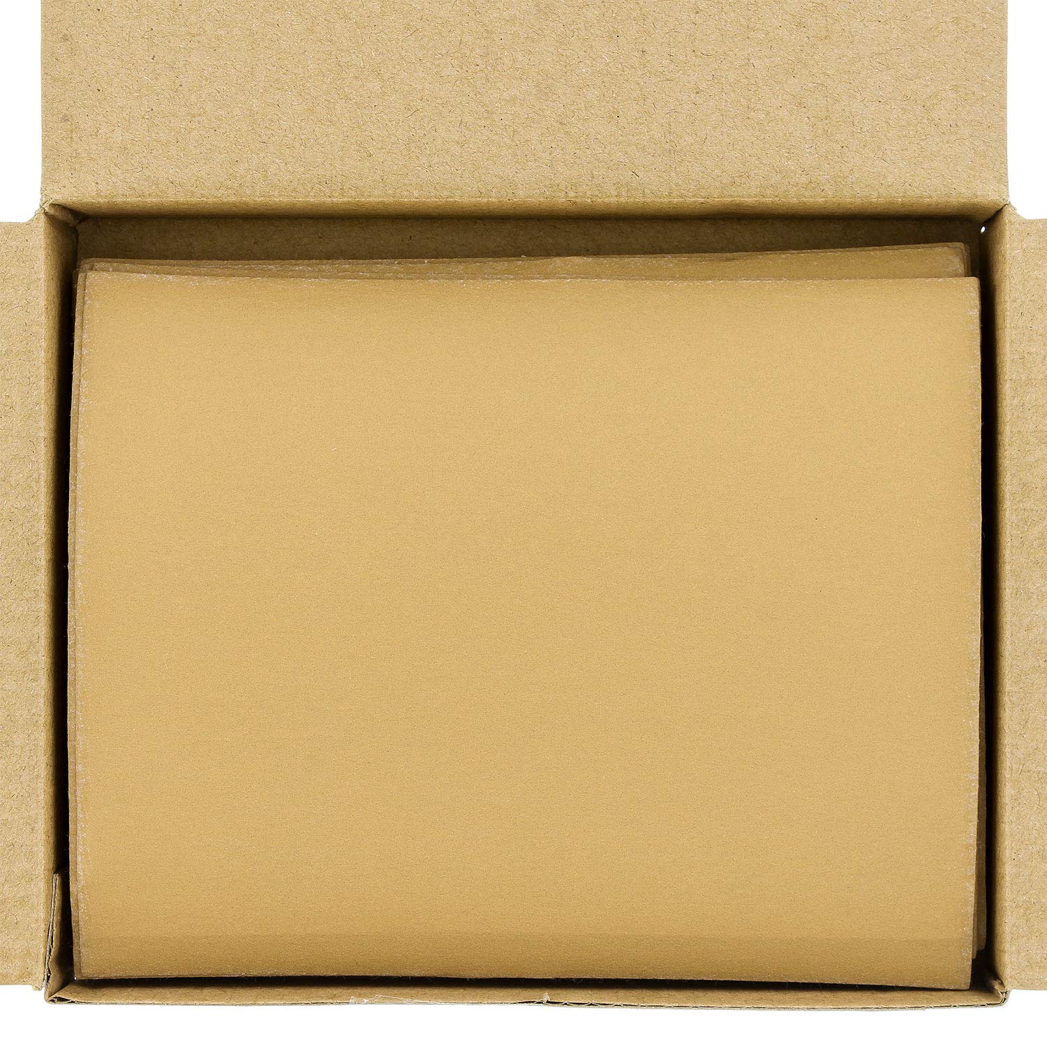 Dura-Gold Schleifpapier für Handschleifer, Körnung 320 Gold, 1/4 Blatt, Klettverschluss, 14 x 11,4 cm, 25 Stück, QS400-25, 400-Grit