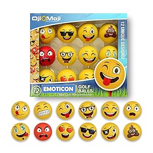 Oji Moji Premium Emoticon Golf Balls - Unique Prof