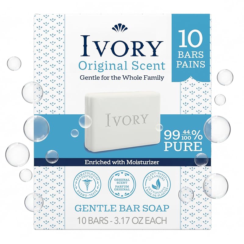 Sabonete em barra Ivory Original Scent, 3,1 oz (87 g), pacote com 100