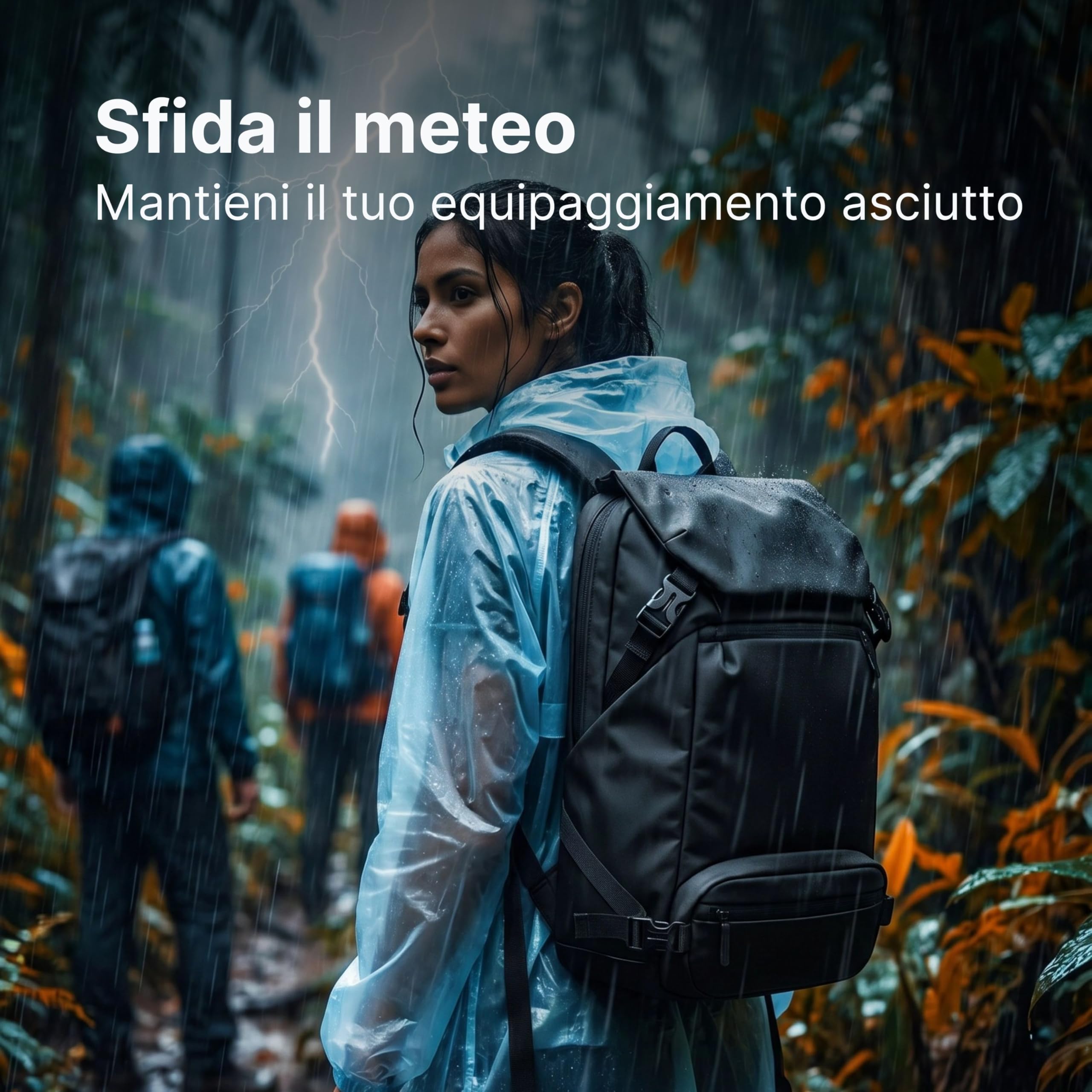 MASC Zaino Grande da Viaggio perfetto per Trekking, Campeggio e Montagna. Marsupio Rimovibile integrato, ideale anche come Zaino da Lavoro porta PC
