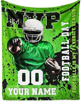 Football Throw Blanket for Kids Pets Gifts, 40 x 30
