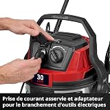 Einhell Water and dust vacuum cleaner TC-VC 3080 SACL (1150 W, capacity 220 mbar, tank 30 l, filtration class L, HEPA filter, filter cleaning, servo socket, with accessories) - 7