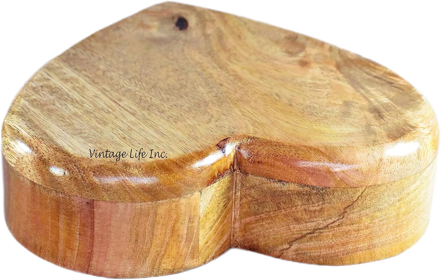 Personalized Handcrafted Heart-Shaped Wooden Cremation Urn, Biodegradable Memorial Keepsake for Human or Pet Ashes, Small (4.5 x 4 x 2 Inches)