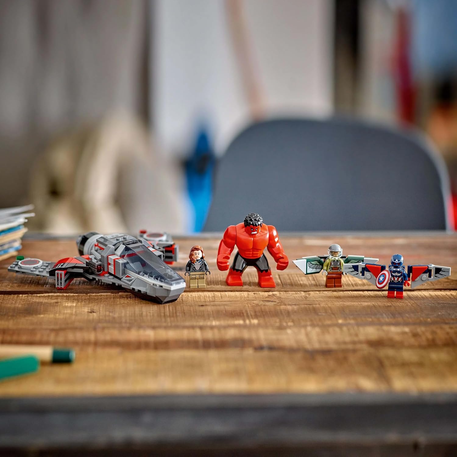 LEGO 76292 Marvel Captain America and the Red Hulk Battle Toy Toy Birthday Present Block Boys Girls Children 8 Years 9 10 Years Old Elementary School Marvel Toy Figure