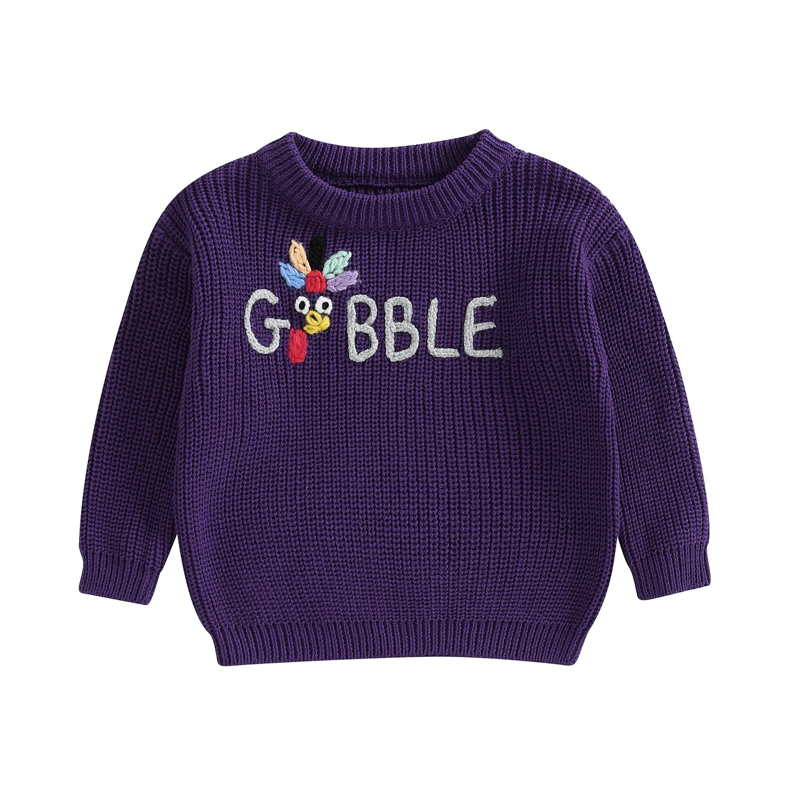 LSFYSZD Toddler Baby Girls Boys Halloween Pumpkin Sweaters Long Sleeve Crew Neck Winter Warm Knitwear Pullover Jumpers Top — view 28