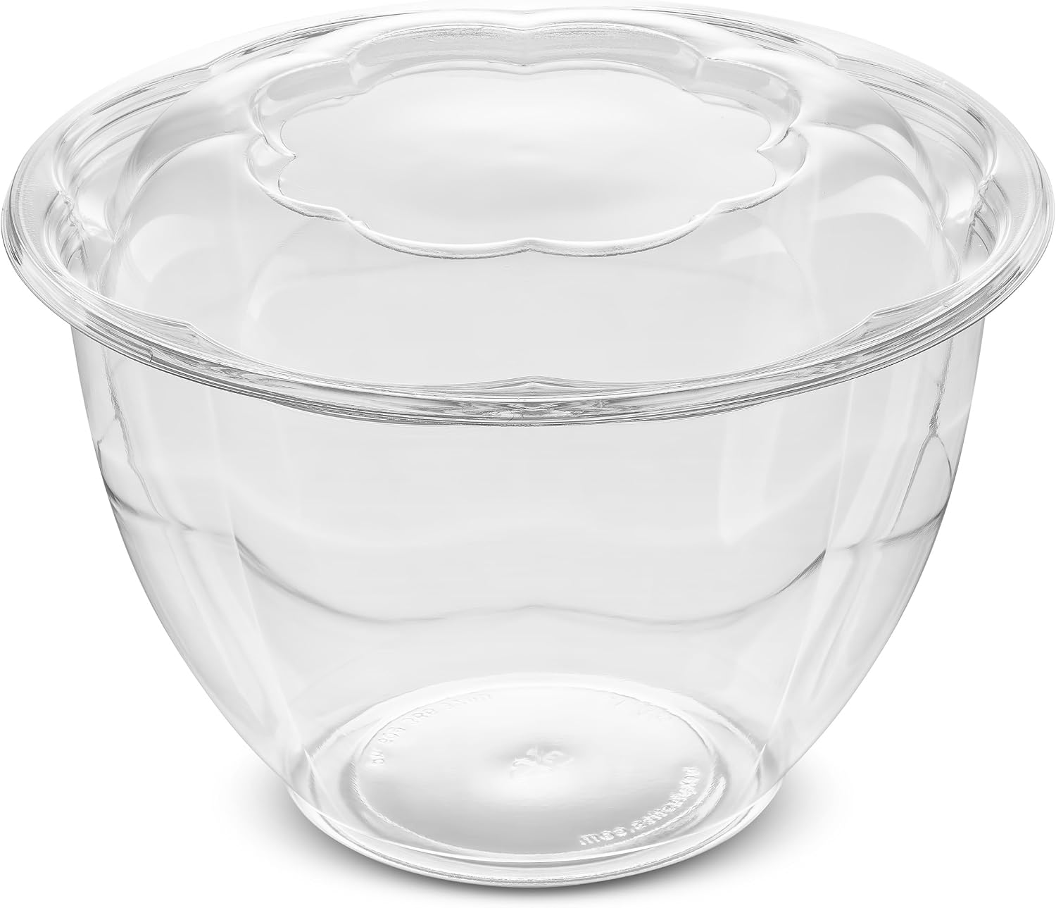 48 Ounce Clear Plastic Disposable Salad Containers with Lids in Bulk for a Fresh Airtight Seal, Portable Serving Bowl Set for Meal Prep & Preserve Freshness 25 Pack by NYHI® Direct