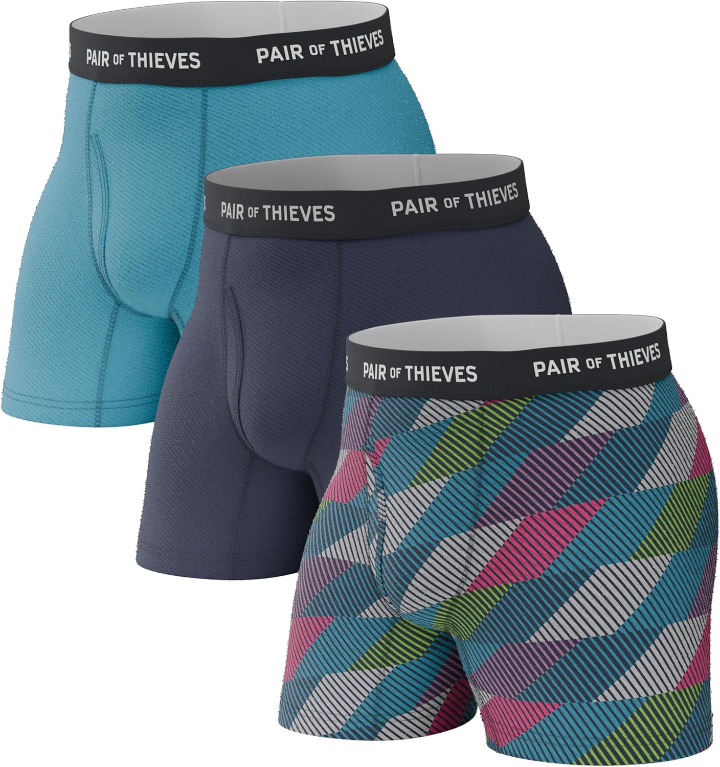 Pair of Thieves Super Fit Men's Boxer Briefs  Soft, Breathable, Quick-Dry Underwear with 4-Way Stretch (2 & 3 Pack)